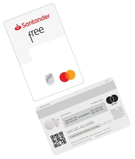 Consigue la tarjeta de crédito Santander Free con sólo gastar $200 M.N. al mes
