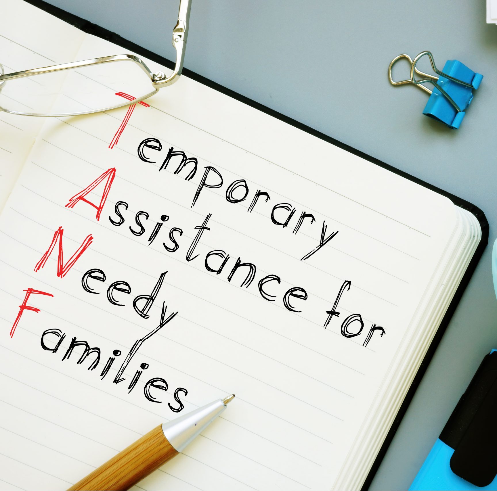 Temporary Assistance for Needy Families TANF is shown on the photo