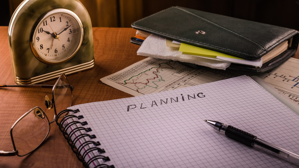 Open notebook to start planning