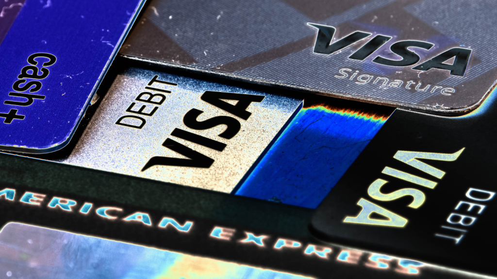 Visa debit and credit cards (secured credit card deposit)