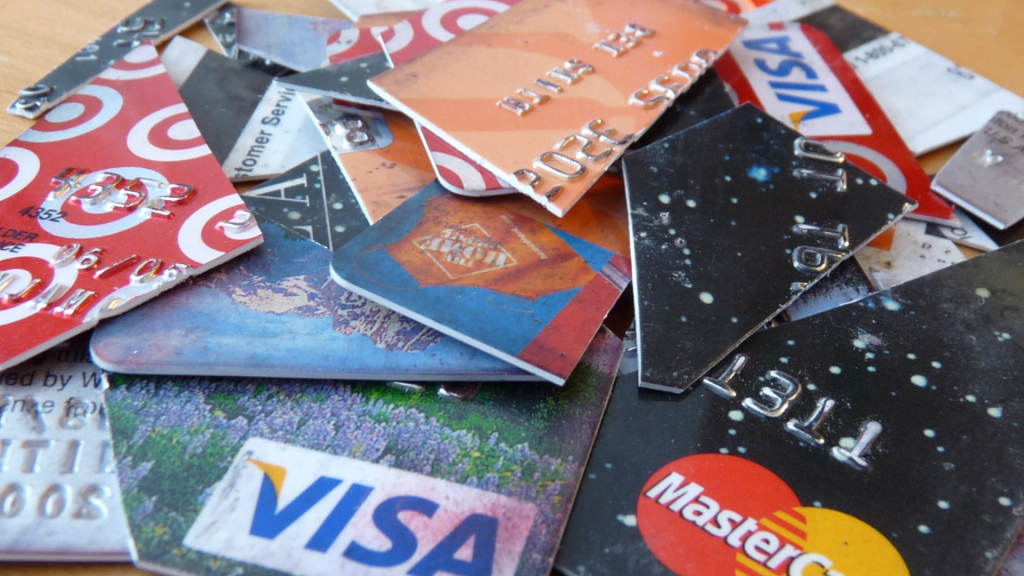 shattered credit cards