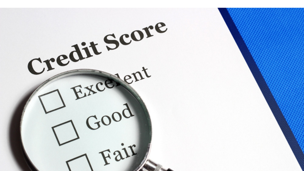 Magnifying glass highlighting the term "good" in a list of credit scores