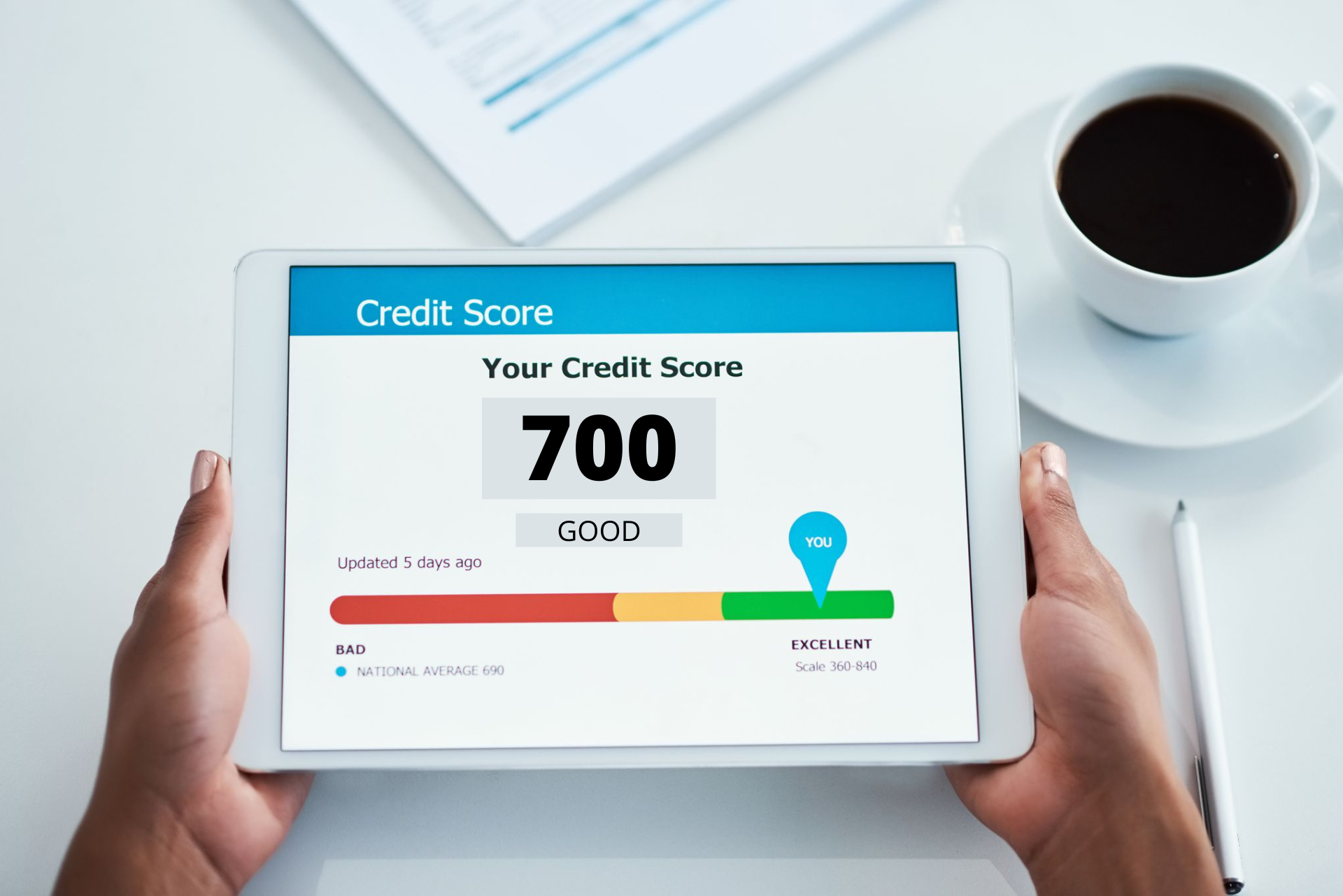 Tablet indicated credit score of 700 points (is 700 a good credit score)