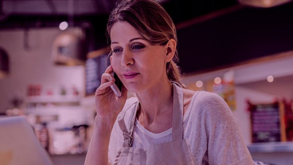 Woman with smartphone