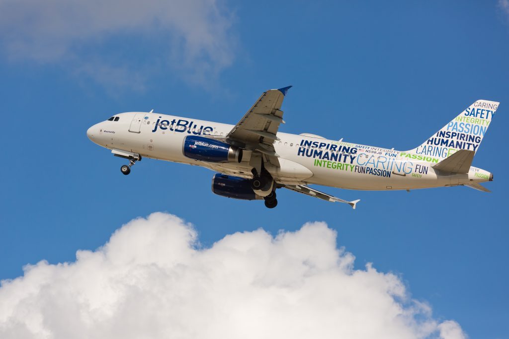 Fort Lauderdale, Florida - USA, January 8, 2016: A Jetblue Airbu