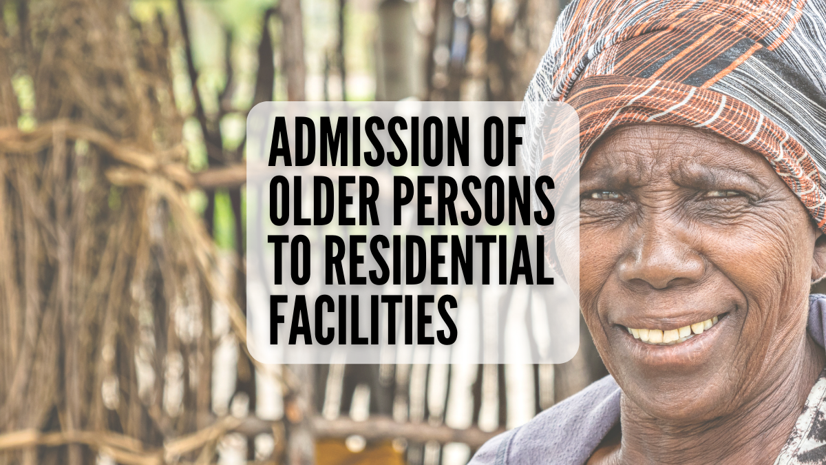 Admission of Older Persons to Residential Facilities