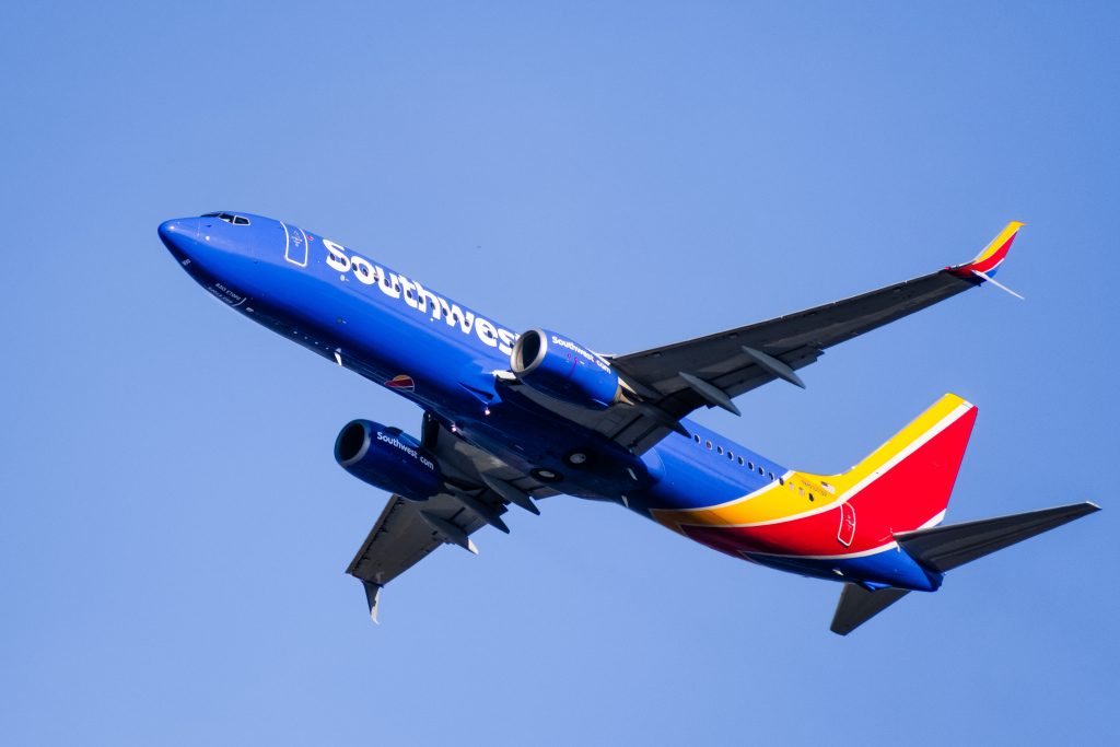 Close up of Southwest Airlines airc