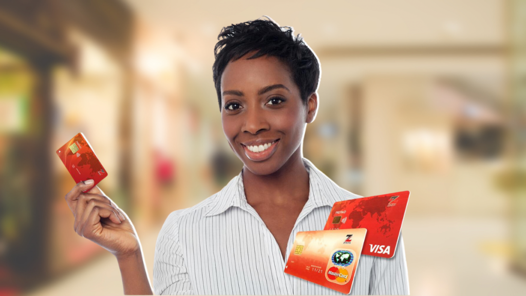 Woman holding Zenith Bank Prepaid Card