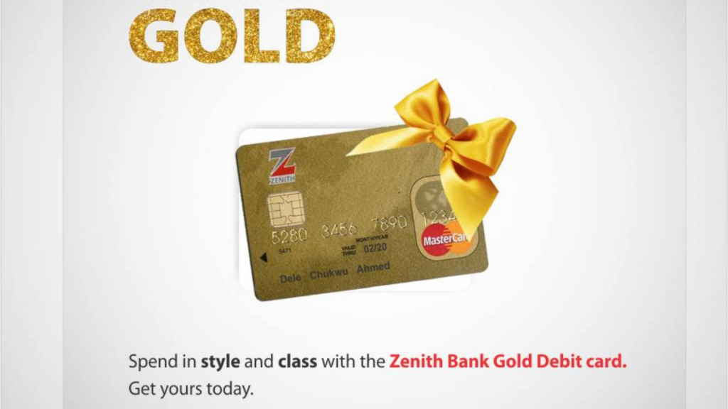 Zenith Bank Gold Debit Card