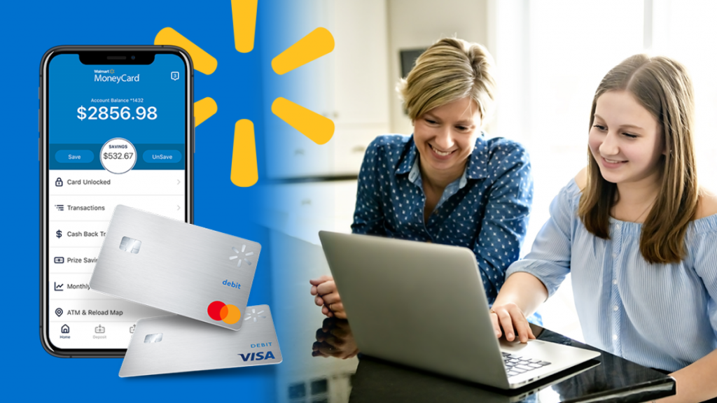 mother and daughter applying for the Walmart MoneyCard® online