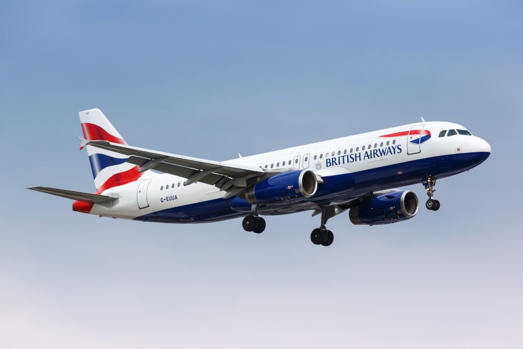 British Airways Airbus A320 Flugzeug